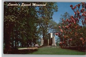Postcard--Lincoln's Speech Memorial..Gettysburg,PA
