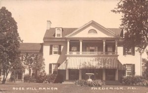 Frederick Maryland Rose Hill Manor Exterior Real Photo Postcard AA68321