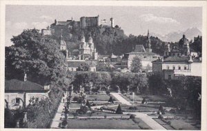 Austria Salzburg Mirabellgarten mit Festung