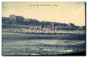 Old Postcard Luc Sur Mer The Beach