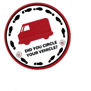 Van, Did You Circle Your Vehicle,  Automobile Safety Campaign Seal