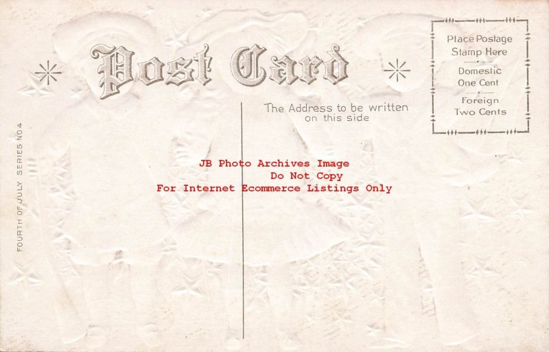 July 4th, Nash No 4-6 Gold, Children Celebrating with Toy Sailboat, Rifle