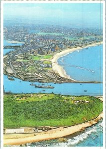 Aerial Photo Postcard the famous Bluff Durban Natal South Africa w Ships