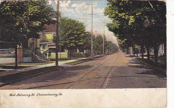 Pennsylvania Punxsutawney West Mahoning Street 1908