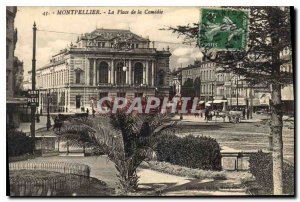 Old Postcard Montpellier Place de la Comedie