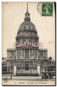 Old Postcard Paris Le Dome Des Invalides