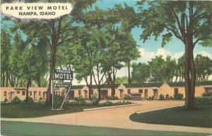 Park View Motel roadside Nampa Idaho Lynx Products Postcard 20-11057