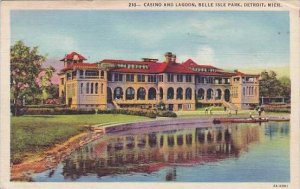 Michigan Detroit Casino And Lagoon Belle Isle Park 1944