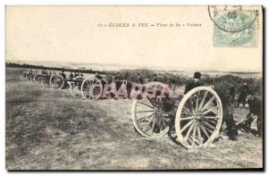 Old Postcard Army Schools has 80 fire Piece Pointer