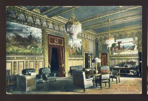 St Paul, Minnesota/MN Postcard, Governor's Room, State Capitol, 1909!