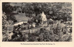 F28/ Hot Springs Virginia RPPC Postcard 1935 Homestead Hotel Mountain Top