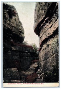 1907 High Cliff Scene Near South Kaukauna Wisconsin WI Antique Postcard 