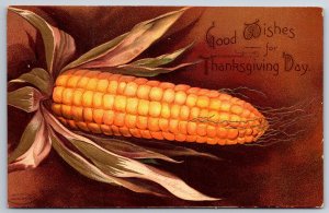 Clapsaddle Thanksgiving Harvest~Big Beautiful Ear of Corn~Partially Shucked~Gold