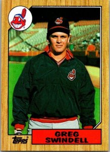 1987 Topps Baseball Card Dick Greg Swindell Cleveland Indians sk3060