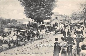 Coaching Day - Jeffersonville, New York NY Postcard