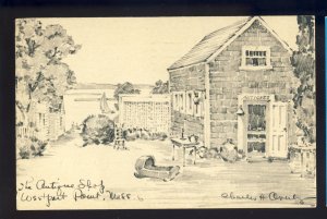 Westport, Massachusetts/MA/Mass Postcard, The Antique Shop, Westport Point