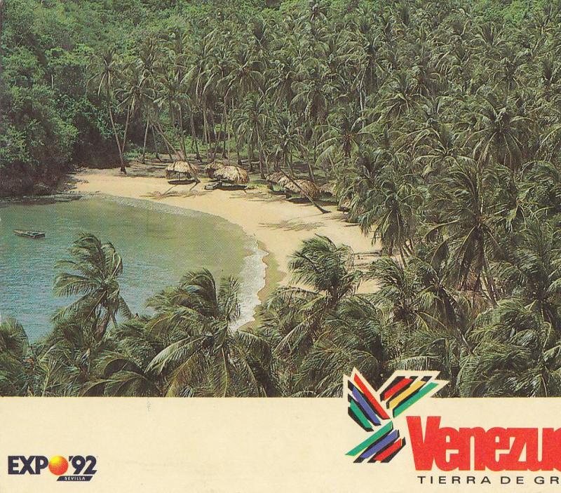 Postal 62053 : Expo 92 Sevilla. Venezuela Tierra de Gracia. Playa Medina Edo....