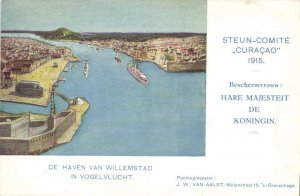 curacao, WILLEMSTAD, Harbour Scene, Support Committee 1915 Postcard
