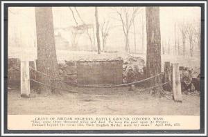 Massachusetts, Concord Grave of British Soldiers Battle Ground - [MA-631]