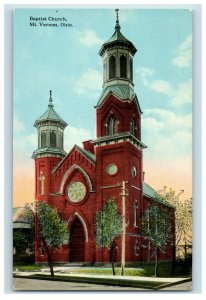 C.1900-10 Baptist Church in Mt. Vernon, Ohio Vintage Postcard P33 