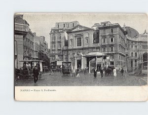 Postcard Piazza S. Ferdinando, Naples, Italy