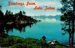 California Greetings From Lake Tahoe 1965