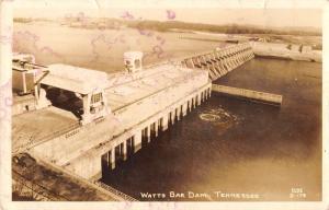 Watts Bar Dam Tennessee Birdseye View Real Photo Antique Postcard K88738