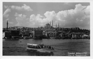 RPPC Süleymaniye Mosque, Istanbul, Turkey ca 1920s Vintage Postcard