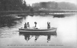 Gregory Michigan Camp Sarah Grindley Turtle Hunting Vintage Postcard AA82954