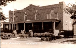Real Photo Postcard Elk's Building in Mendota, Illinois