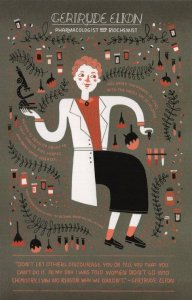 Gertrude Elion Chemist Pharmacologist Biochemist Science Postcard