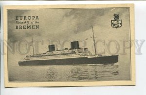 461269 Fleet cruise ocean liner Europe Bremen North Lloyd Vintage postcard