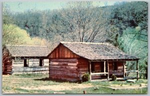 Columbiana County Ohio 1970s Postcard Pioneer Log Cabin Beaver Creek State Park