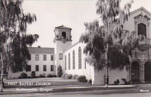 Oregon Mcminnvile First Baptist Church Real Photo