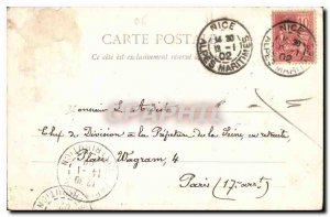 Postcard Old Nice from Castle View taken