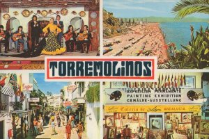 Torremolinos Andalucia Art Gallery Painting Exhibition Spanish Postcard