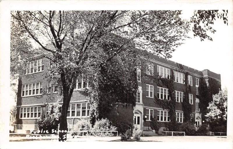 Pocahontas Iowa~Public School Building & Grounds~1950s Real Photo Postcard