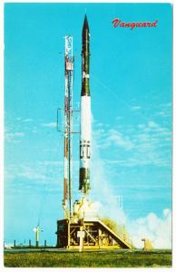 Vanguard Rocket Launch at Cape Canaveral Postcard 1950s