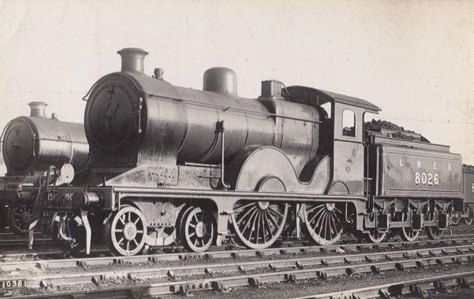 LNER 8026 Engine Train Vintage Railway Real Photo Postcard