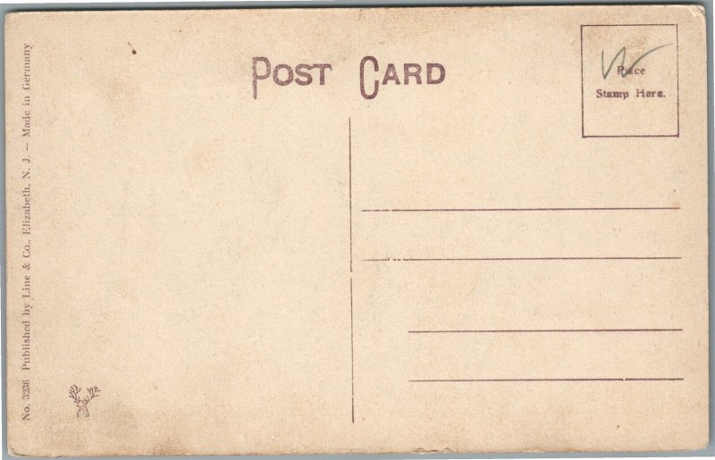ELIZABETH NJ MORRIS AVE. ANTIQUE POSTCARD