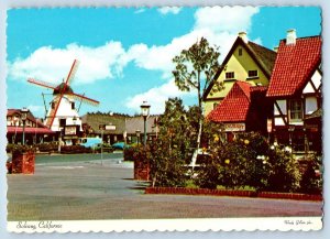 Solvang California CA Postcard Danish Village Windmill Restaurant c1960's