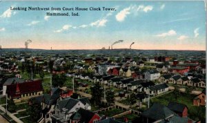 Hammond, Indiana - Northwest from Court House Clock Tower - c1908