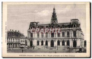 Old Postcard Poitiers (Vienne) The Hotel de Ville Main facade on the Place d ...