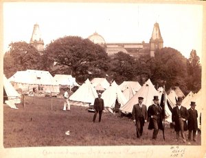 Canadian Offices Camp, Tent on Sign RM Artillery Photograph