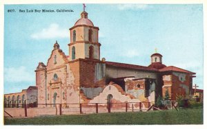 Vintage Postcard 1920's San Luis Rey De Francia Old Mission California Structure