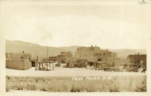 PC CPA US, NM, TAOS PUEBLO, STREET SCENE, VINTAGE REAL PHOTO POSTCARD (b6673)