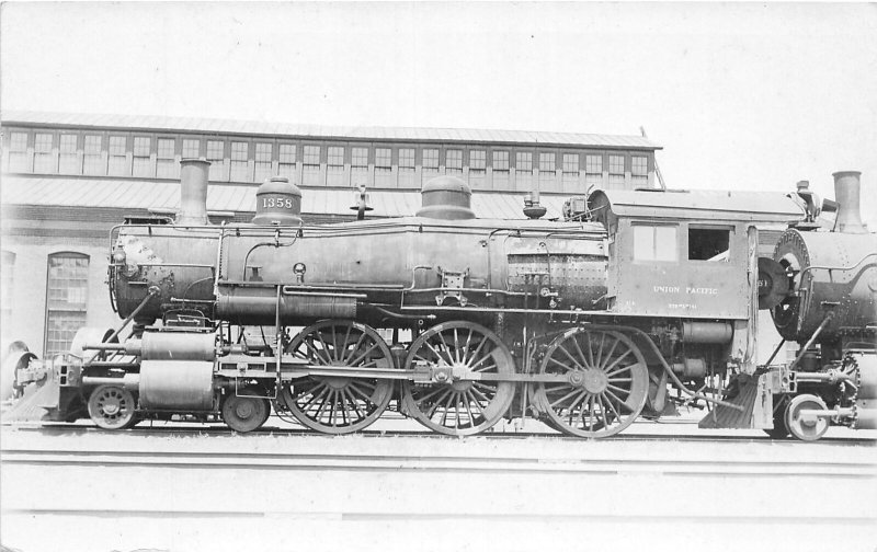 J58/ Denver Colorado RPPC Postcard c10 Steam Locomotive Railroad U.P. 363