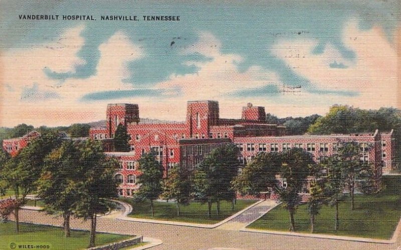 Postcard Vanderbilt Hospital Nashville TN