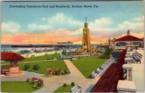 Postcard MONUMENT SCENE Daytona Beach Florida FL AM2078