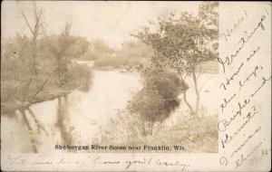 Sheboygan River Near Franklin WI c1910 Real Photo Postcard